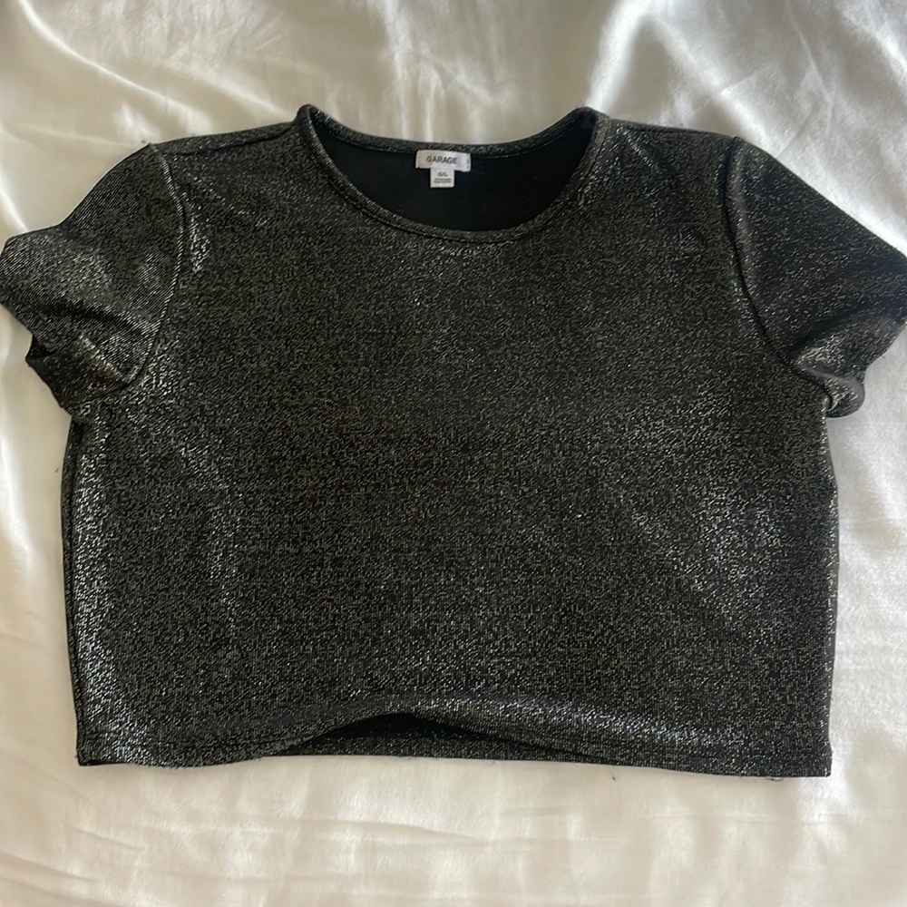 Garage used once sparkle black top size L